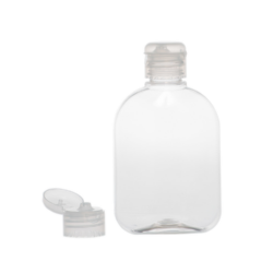 Botella 250 ml PET Petaca Transparente con Tapón Flip-Top Traslúcido (28/410) - Botellas PET