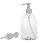 Botella-PET-500ml-28-410-Campana-Transparente-Dosificador-ancho-blanco