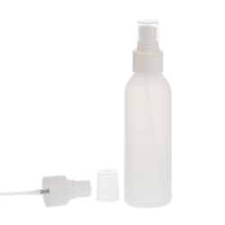 Botella 125 ml HDPE Traslúcido con Vaporizador Blanco (24/410) - Botellas HDPE