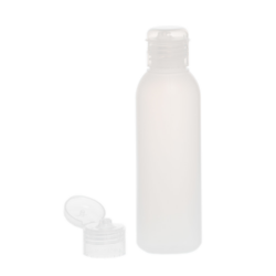 Botella 125 ml HDPE Traslúcido con Tapón Bisagra Traslúcido (24/410) - Botellas HDPE