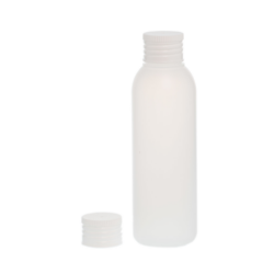 Botella 125 ml HDPE Traslúcido con Tapón Blanco (24/410) - Botellas HDPE