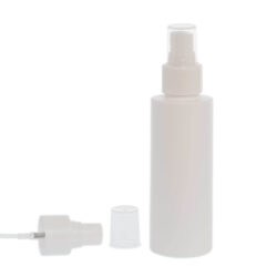 Botella 125 ml HDPE Blanco Recta con Vaporizador Blanco (24/410) - Botellas HDPE