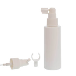 Botella 125 ml HDPE Blanco Recta con Vaporizador Trompeta Blanco (24/410) - Botellas HDPE