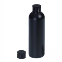 Botella 200 ml HDPE Negro con Tapón Negro (24/410) - Botellas HDPE