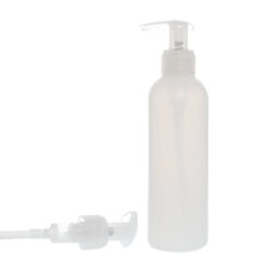 Botella 200 ml HDPE Traslúcido con Dosificador Ancho Traslúcido (24/410) - Botellas HDPE