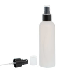 Botella 200 ml HDPE Traslúcido con Vaporizador Negro (24/410) - Botellas HDPE