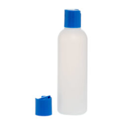 Botella 200 ml HDPE Traslúcido con Tapón Disc-Top Azul (24/410) - Botellas HDPE