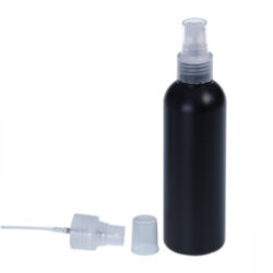 Botella 200 ml HDPE Negro con Vaporizador Traslúcido (24/410) - Botellas HDPE