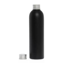 Botella 250 ml HDPE Negro con Tapón Aluminio (24/410) - Botellas HDPE