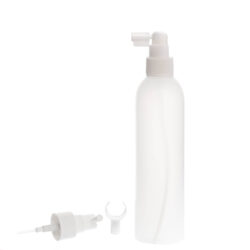 Botella 250 ml HDPE Traslúcido con Vaporizador Trompeta Blanco (24/410) - Botellas HDPE