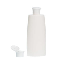 Botella Oval 250 ml HDPE Blanca con Tapón Bisagra seta blanco (24/410) - Botellas HDPE
