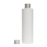 Botella-250ml-PEHD-Recto-Blanca-tapon-Aluminio