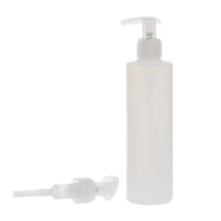 Botella 250 ml HDPE Traslúcido Recta con Dosificador Ancho Traslúcido (24/410) - Botellas HDPE
