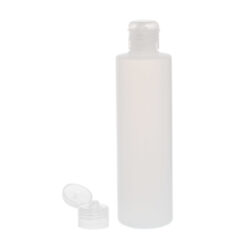 Botella 250 ml HDPE Traslúcido Recta con Tapón Bisagra Traslúcido (24/410) - Botellas HDPE