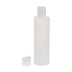 Botella 250 ml HDPE Traslúcido Recta con Tapón Disc-Top Traslúcido (24/410) - Botellas HDPE