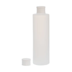 Botella 250 ml HDPE Traslúcido Recta con Tapón Blanco (24/410) - Botellas HDPE