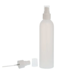 Botella 250 ml HDPE Traslúcido con Vaporizador Blanco (24/410) - Botellas HDPE