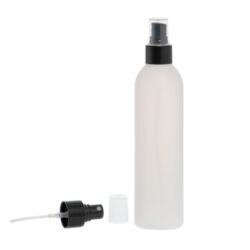 Botella 250 ml HDPE Traslúcido con Vaporizador Negro (24/410) - Botellas HDPE