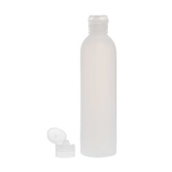 Botella 250 ml HDPE Traslúcido con Tapón Bisagra Traslúcido (24/410) - Botellas HDPE