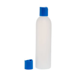 Botella 250 ml HDPE Traslúcido con Tapón Disc-Top Azul (24/410) - Botellas HDPE