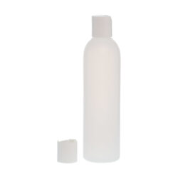Botella 250 ml HDPE Traslúcido con Tapón Disc-Top Blanco (24/410) - Botellas HDPE