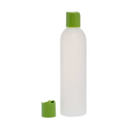 Botella 250 ml HDPE Traslúcido con Tapón Disc-Top Verde (24/410) - Botellas HDPE