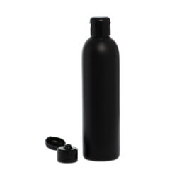 Botella 250 ml HDPE Negro con Tapón Flip-Top Negro (24/410) - Botellas HDPE