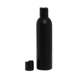 Botella 250 ml HDPE Negro con Tapón Disc-Top Negro (24/410) - Botellas HDPE
