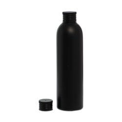 Botella 250 ml HDPE Negro con Tapón Negro (24/410) - Botellas HDPE
