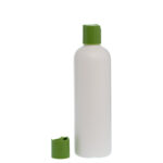 Botella-300ml-PEHD-Transparente-tapon-Disc-Top-Verde