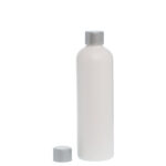 Botella-300ml-PEHD-Transparente-tapon-Recambio-Gris