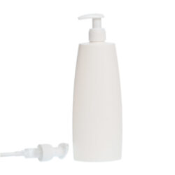 Botella Oval 400 ml HDPE Blanca Dosificador Blanco (24/410) - Botellas HDPE