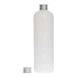 Botella 500 ml HDPE Traslúcido con Tapón Aluminio Plata (24/410) - Botellas HDPE