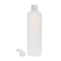 Botella 500 ml HDPE Traslúcido con Tapón Bisagra Blanco (24/410) - Botellas HDPE