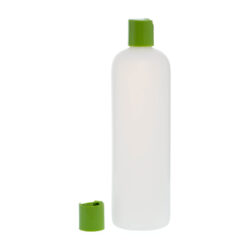 Botella 500 ml HDPE Traslúcido con Tapón Disc-Top Verde (24/410) - Botellas HDPE