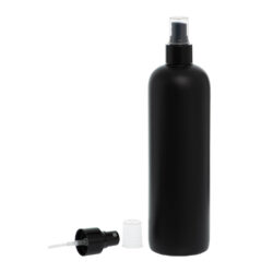 Botella 500 ml HDPE Negro con Vaporizador Negro (24/410) - Botellas HDPE