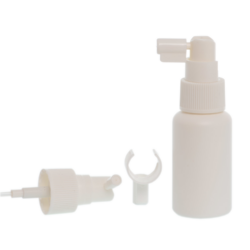 Botella 50 ml HDPE Blanco con Vaporizador Trompeta Blanco (24/410) - Amenities