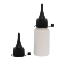 Botella 50 ml blanca Tapón Cánula Negro
