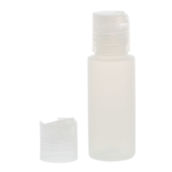 Botella 60 ml HDPE Traslúcido con Tapón Disc-Top Traslúcido (24/410) - Amenities