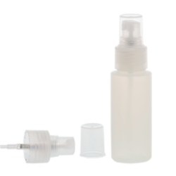 Botella 60 ml HDPE Traslúcido con Vaporizador Traslúcido (24/410) - Amenities
