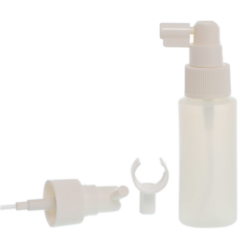 Botella 60 ml HDPE Traslúcido con Vaporizador Trompeta Blanco (24/410) - Amenities