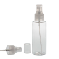 Botella 100 ml PET Transparente con Vaporizador Traslúcido (24/410) - Botellas PET
