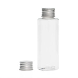 Botella 100 ml PET Transparente con Tapón Aluminio (24/410) - Botellas PET