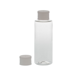 Botella 100 ml PET Transparente con Tapón Blanco (24/410) - Botellas PET