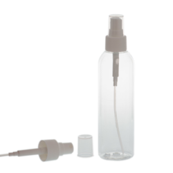 Botella 200 ml PET Transparente Curvo con Vaporizador Invertido 360º (24/410) - Botellas PET