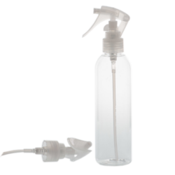 Botella 200 ml PET Transparente Curvo con Vaporizador Trigger (24/410) - Botellas PET