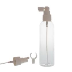 Botella 200 ml PET Transparente Curvo con Vaporizador Trompeta (24/410) - Botellas PET