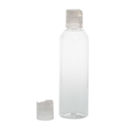 Botella 200 ml PET Transparente Curvo con Disc-Top Traslúcido (24/410) - Botellas PET