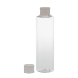 Botella 200 ml PET Transparente con Tapón Blanco (24/410) - Botellas PET