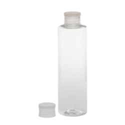 Botella 200 ml PET Transparente con Tapón Traslúcido (24/410) - Botellas PET